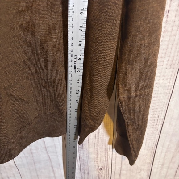 Lorenzo Magni Men’s 100% Wool Brown V-Neck Sweater Made in Italy Large - Picture 4 of 6